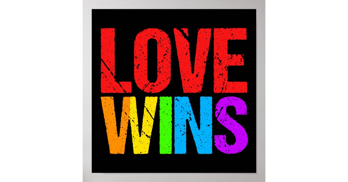 Love Wins Rainbow Gay Pride Poster | Zazzle