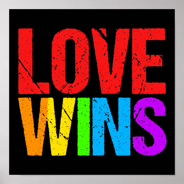 Love Wins Rainbow Gay Pride Poster | Zazzle