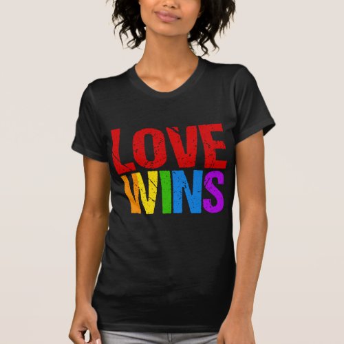 Love Wins Rainbow Gay Pride T_Shirt