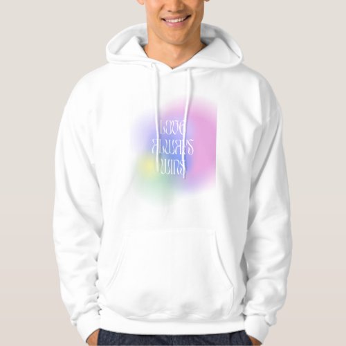 Love Wins Rainbow Graphic Hoodie  customisable 