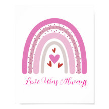 Love Wins Rainbow Pride Inspirational Wall Art