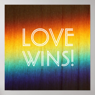 Love Wins Rainbow Spectrum Gay Pride Poster
