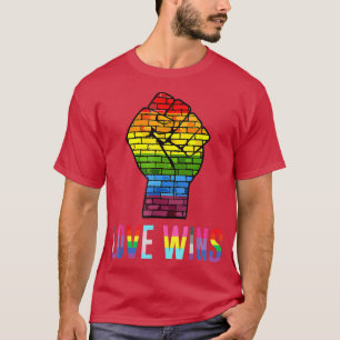 Love Wins Resistance Raised Fist LGBT Gay Rights A T-Shirt