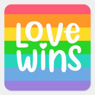 Love Wins Square Sticker