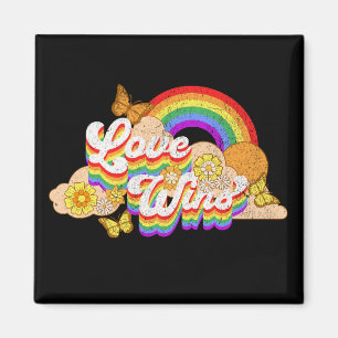 Love wins text design magnet