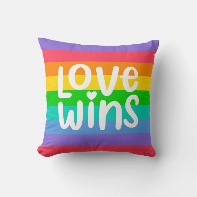 Love Wins Throw Pillow (Front)