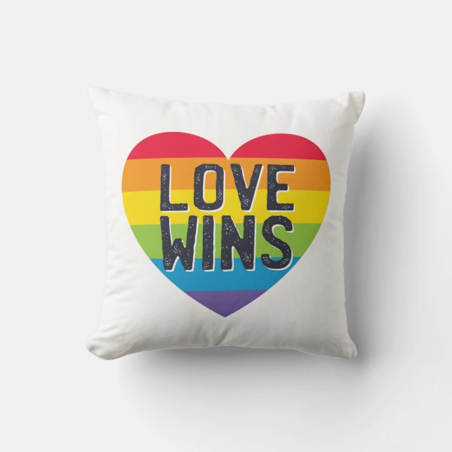 Love Wins Throw Pillow (Front)