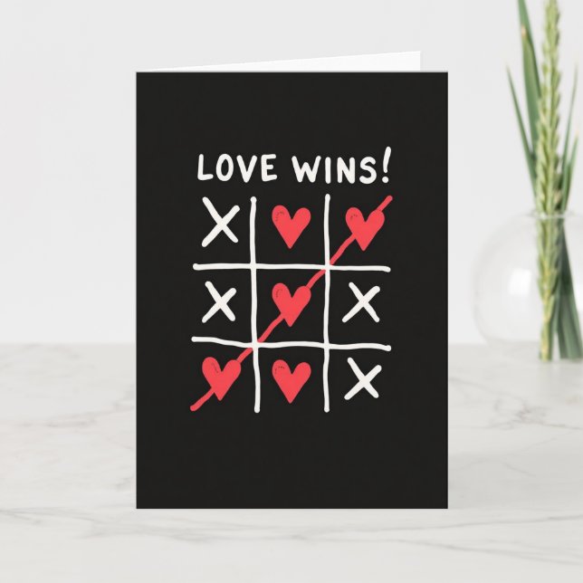Love Wins Tic Tac Toe Card (Front)