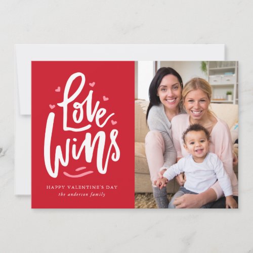 Love Wins  Valentines Day Card