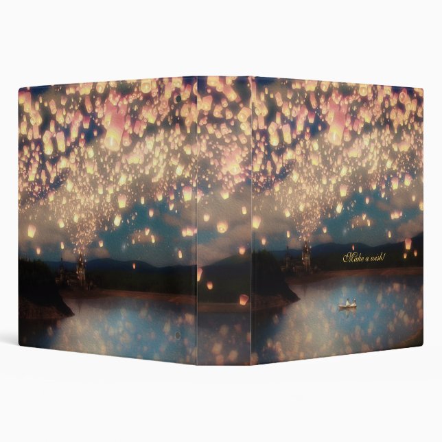 Love Wish Lanterns 3 Ring Binder (Background)