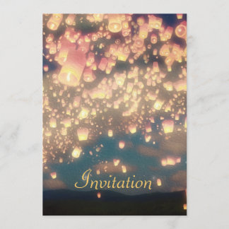 Love Wish Lanterns -  Birthday Invitation