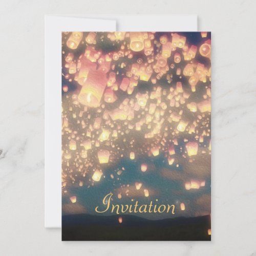 Love Wish Lanterns -  Birthday Invitation