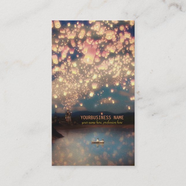 Love Wish Lanterns Business Card (Front)