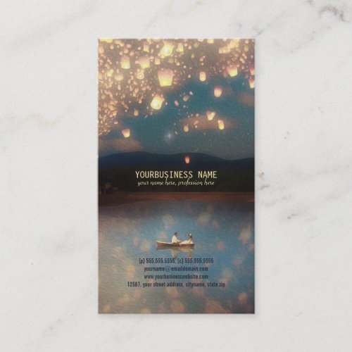 Love Wish Lanterns Business Card Templates