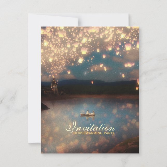 Love Wish Lanterns - Housewarming Party Invitation (Front)