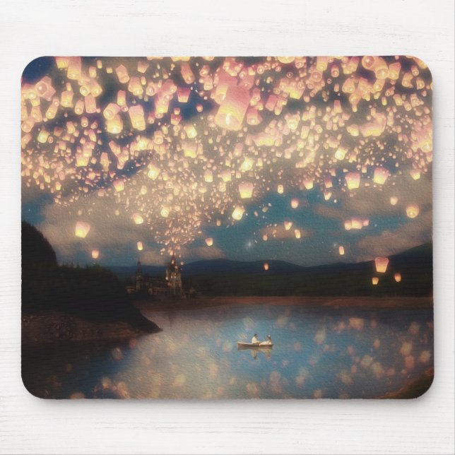 Love Wish Lanterns Mouse Pad (Front)