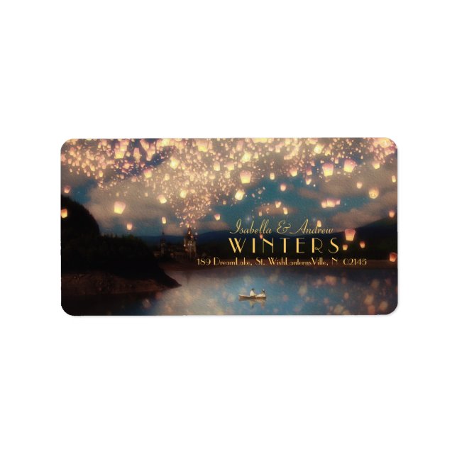 Love Wishes (Wish Lanterns) Address Label (Front)
