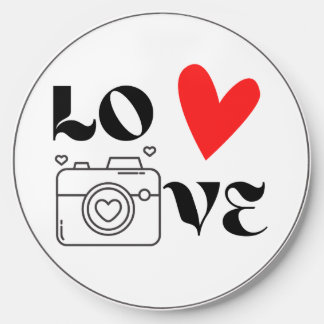 Love with a Camera and a Heart on a Wireless Charger