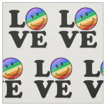 Love With A Happy Rainbow Flag Gay LGBT Fabric
