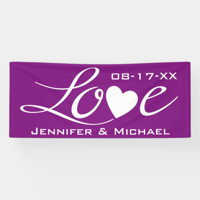 love with a heart banner (Horizontal)