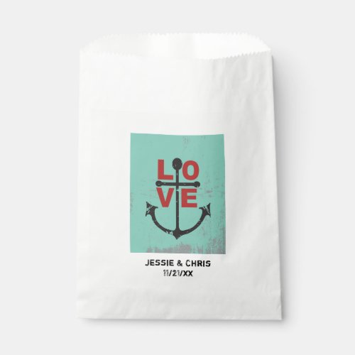 LOVE with Anchor design Favor Bag