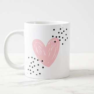 love with black particles design giant coffee mug