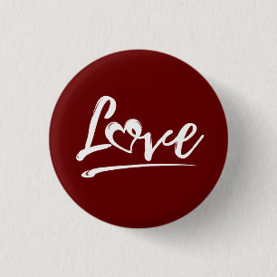 LOVE WITH CUTE HEART VALENTINES GIFT BUTTON