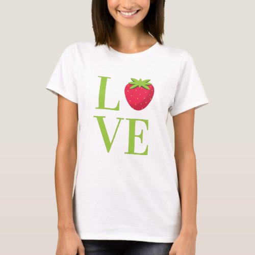 LOVE with Cute Strawberry  T_Shirt