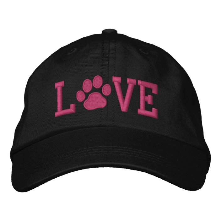Distressed Baseball Cap OR Ponytail Hat Animal Lover Hat Love Paw Print Hat Gift for Dog Mom