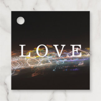 LOVE with Electrical Lights  Favor Tags