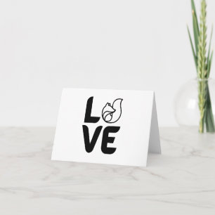 Love with Fox -Black BLANK  Card