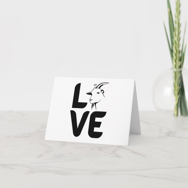 Love with Goat as the O BLANK  Card (Front)