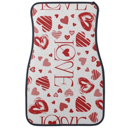 Love With Hearts  Car Floor Mat