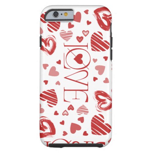 Love With Hearts  Tough iPhone 6 Case