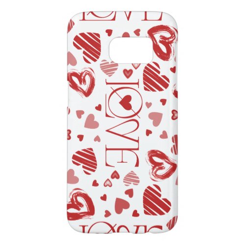 Love With Hearts  Samsung Galaxy S7 Case
