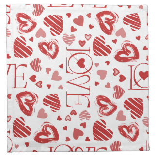 Love With Hearts Cloth Napkin