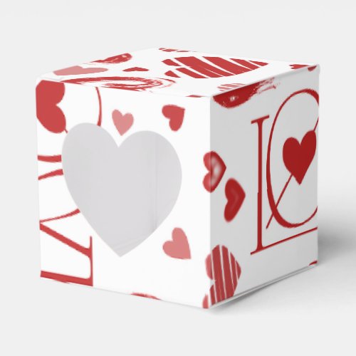 Love With Hearts  Favor Boxes