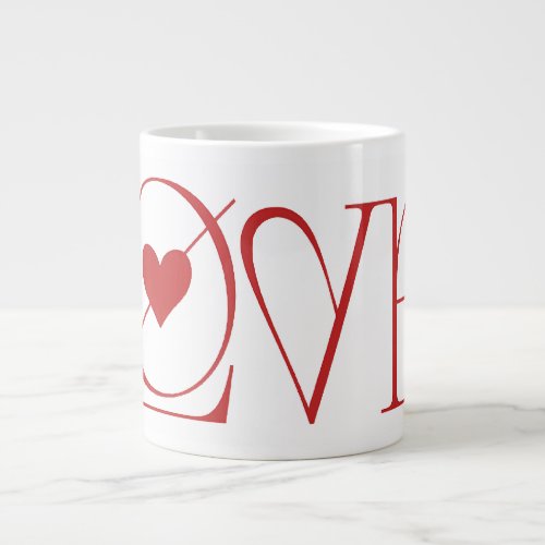 Love With Hearts  Giant Coffee Mug