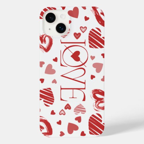Love With Hearts  iPhone 14 Plus Case