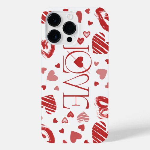 Love With Hearts  iPhone 14 Pro Max Case