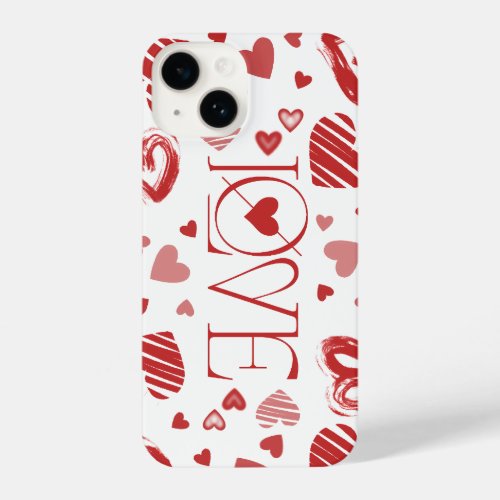 Love With Hearts  iPhone 14 Case