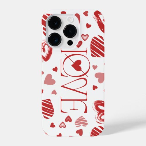 Love With Hearts  iPhone 14 Pro Case