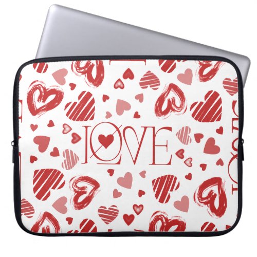 Love With Hearts  Laptop Sleeve