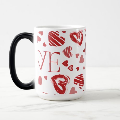 Love With Hearts  Magic Mug