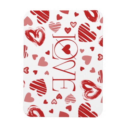 Love With Hearts  Magnet