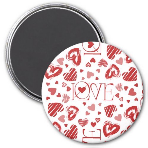 Love With Hearts  Magnet