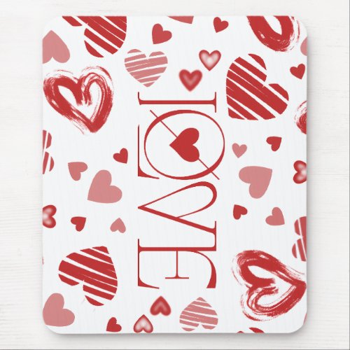 Love With Hearts  Mouse Pad