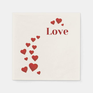 Love with hearts napkins