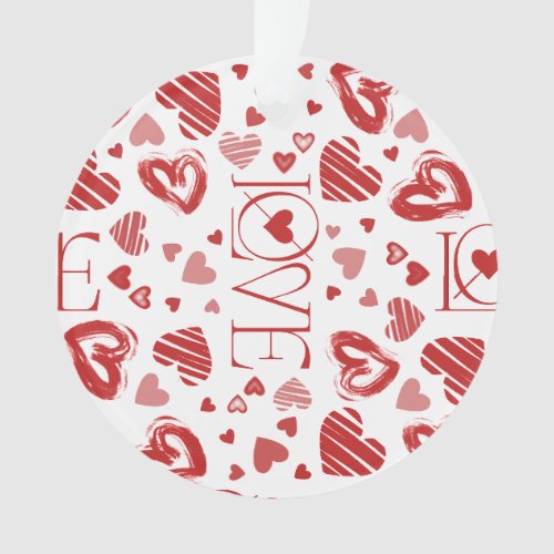 Love With Hearts  Ornament