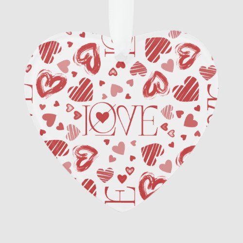 Love With Hearts  Ornament
